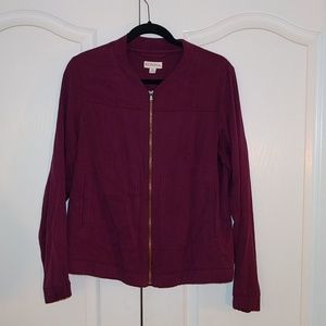 Maroon bomber jacket